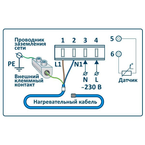 Терморегулятор легран схема подключения